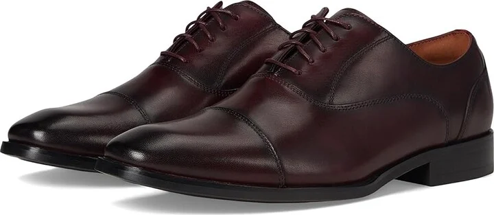 Florsheim Sorrento Lux Cap Toe Balmoral Oxford Men's Lace Up Wing Tip Shoes Burgundy : 7 W (3E), Leather