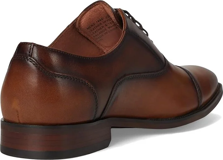 Florsheim Sorrento Lux Cap Toe Balmoral Oxford Men's Lace Up Wing Tip Shoes Cognac : 7.5 M (D), Leather - Image 4