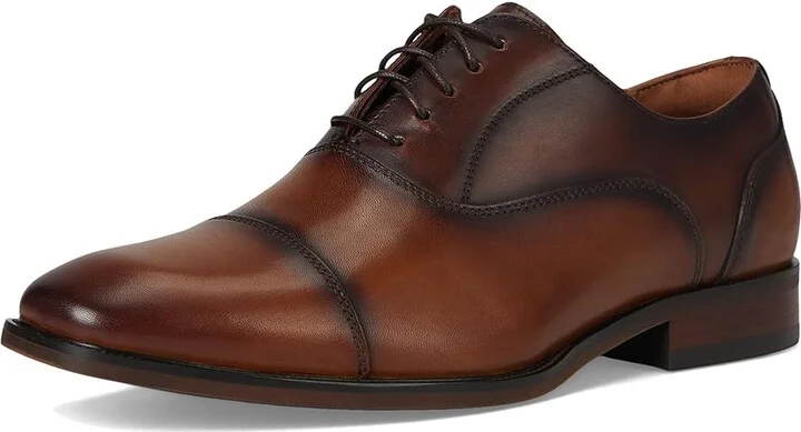 Florsheim Sorrento Lux Cap Toe Balmoral Oxford Men's Lace Up Wing Tip Shoes Cognac : 7.5 M (D), Leather - Image 5