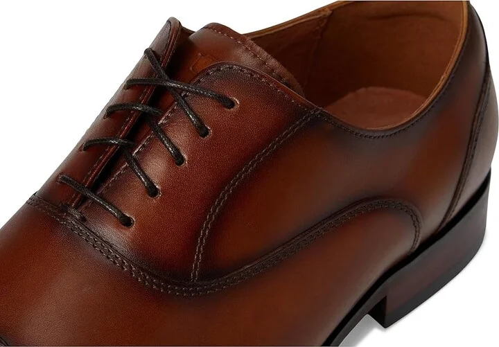 Florsheim Sorrento Lux Cap Toe Balmoral Oxford Men's Lace Up Wing Tip Shoes Cognac : 9.5 M (D), Leather - Image 7