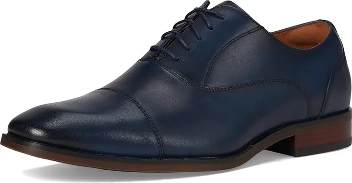Florsheim Sorrento Lux Cap Toe Balmoral Oxford Men's Lace Up Wing Tip Shoes Navy : 10 W (3E), Leather - Image 5
