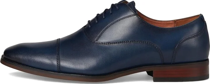 Florsheim Sorrento Lux Cap Toe Balmoral Oxford Men's Lace Up Wing Tip Shoes Navy : 10 W (3E), Leather - Image 6