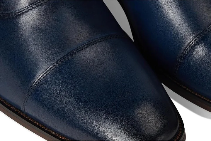 Florsheim Sorrento Lux Cap Toe Balmoral Oxford Men's Lace Up Wing Tip Shoes Navy : 10 W (3E), Leather - Image 7