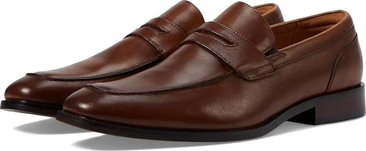 Florsheim Sorrento Moc Toe Penny Loafer Men's Shoes Cognac Smooth : 7 M (D), Leather