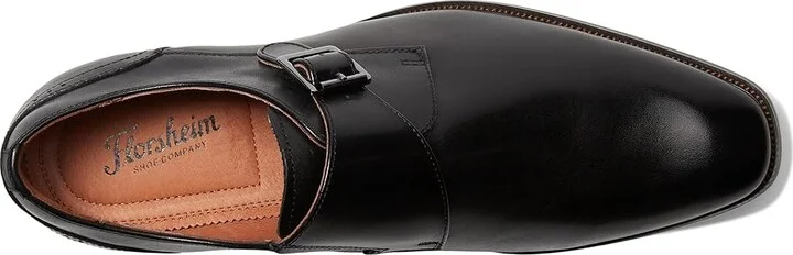 Florsheim Sorrento Plain Toe Single Monk Strap Men's Shoes Black Smooth : 11 M (D), Leather - Image 2