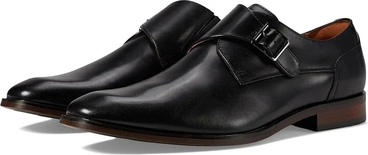 Florsheim Sorrento Plain Toe Single Monk Strap Men's Shoes Black Smooth : 11 M (D), Leather