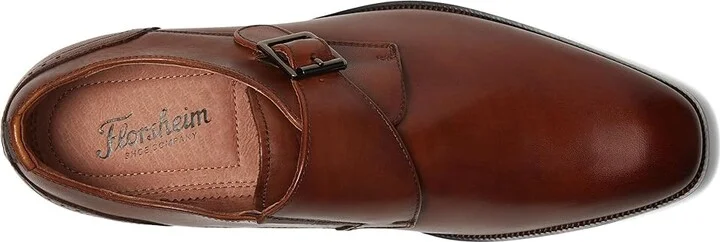 Florsheim Sorrento Plain Toe Single Monk Strap Men's Shoes Cognac Smooth : 7 M (D), Leather - Image 2