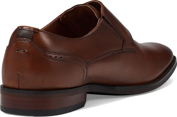 Florsheim Sorrento Plain Toe Single Monk Strap Men's Shoes Cognac Smooth : 7 M (D), Leather - Image 4