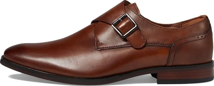 Florsheim Sorrento Plain Toe Single Monk Strap Men's Shoes Cognac Smooth : 7 M (D), Leather - Image 6