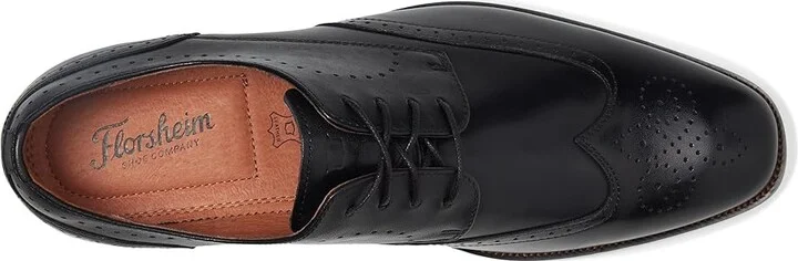 Florsheim Sorrento Wing Tip Oxford Men's Shoes Black Smooth : 7 M (D), Leather - Image 2