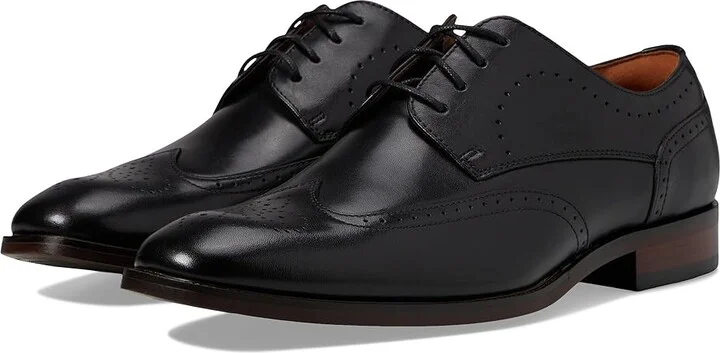 Florsheim Sorrento Wing Tip Oxford Men's Shoes Black Smooth : 7 M (D), Leather