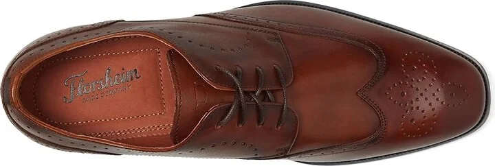 Florsheim Sorrento Wing Tip Oxford Men's Shoes Cognac Smooth : 7 M (D), Leather - Image 2