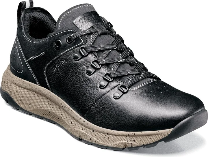 Florsheim Tread Lite Plain Toe Lace-Up Black Milled/Suede 8 W (3E)
