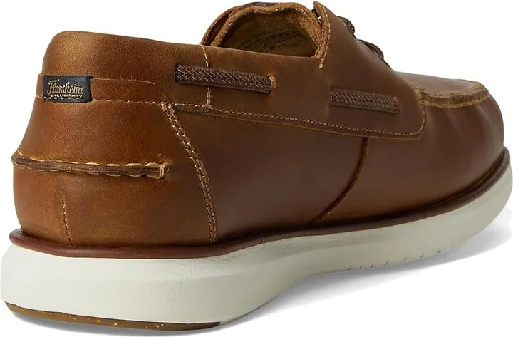 Florsheim Tropics Elastic Lace Moc Toe Boat Shoes Men's Shoes Brown Crazy Horse : 8 W (3E), Leather - Image 4