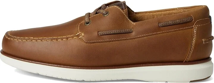 Florsheim Tropics Elastic Lace Moc Toe Boat Shoes Men's Shoes Brown Crazy Horse : 8 W (3E), Leather - Image 6