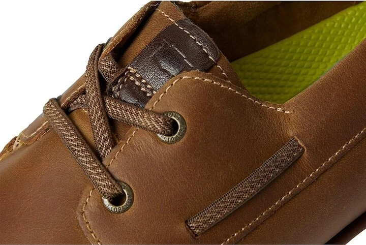 Florsheim Tropics Elastic Lace Moc Toe Boat Shoes Men's Shoes Brown Crazy Horse : 8 W (3E), Leather - Image 7