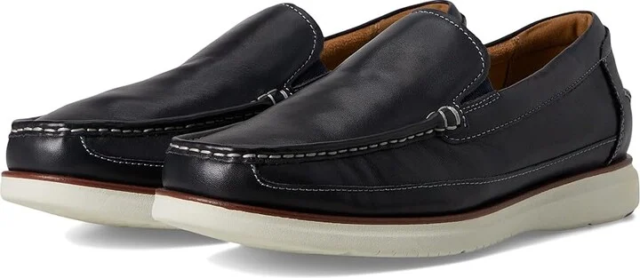 Florsheim Tropics Moc Toe Venetian Slip-On Men's Shoes Navy : 7 W (3E), Leather