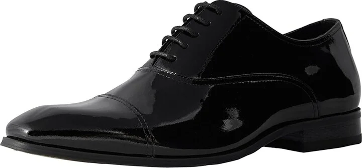 Florsheim Tux Cap Toe Oxford Men's Lace Up Cap Toe Shoes Black Patent : 7 D (M), Patent Leather - Image 2