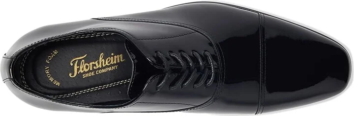 Florsheim Tux Cap Toe Oxford Men's Lace Up Cap Toe Shoes Black Patent : 7 D (M), Patent Leather - Image 3