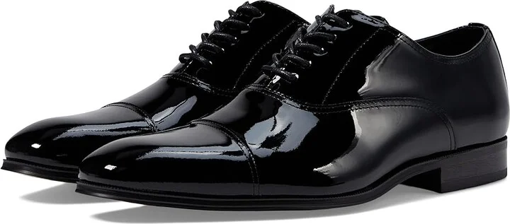 Florsheim Tux Cap Toe Oxford Men's Lace Up Cap Toe Shoes Black Patent : 7 D (M), Patent Leather