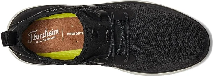 Florsheim Venture Knit Plain Toe Sneaker Men's Shoes Black : 7 M (D), Textile/Leather - Image 2