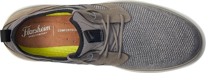 Florsheim Venture Knit Plain Toe Sneaker Men's Shoes Gray : 7 M (D), Textile/Leather - Image 2