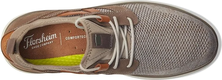 Florsheim Venture Knit Plain Toe Sneaker Men's Shoes Mushroom : 7 M (D), Textile/Leather - Image 2