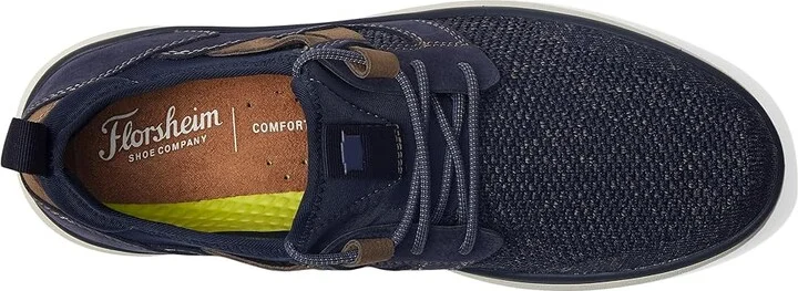 Florsheim Venture Knit Plain Toe Sneaker Men's Shoes Navy : 7 M (D), Textile/Leather - Image 2