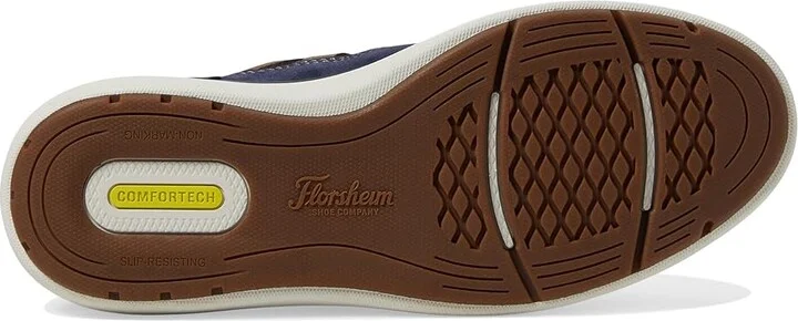 Florsheim Venture Knit Plain Toe Sneaker Men's Shoes Navy : 7 M (D), Textile/Leather - Image 3