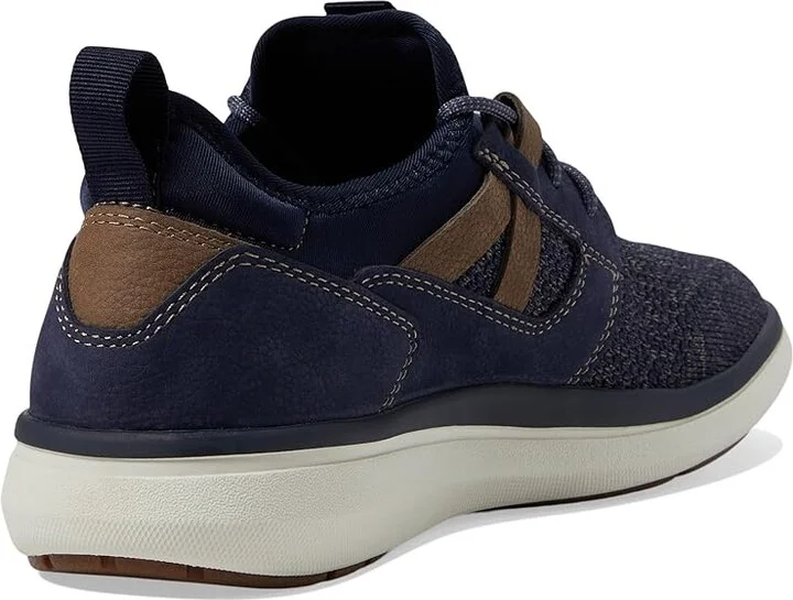 Florsheim Venture Knit Plain Toe Sneaker Men's Shoes Navy : 7 M (D), Textile/Leather - Image 4