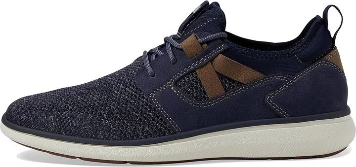 Florsheim Venture Knit Plain Toe Sneaker Men's Shoes Navy : 7 M (D), Textile/Leather - Image 6