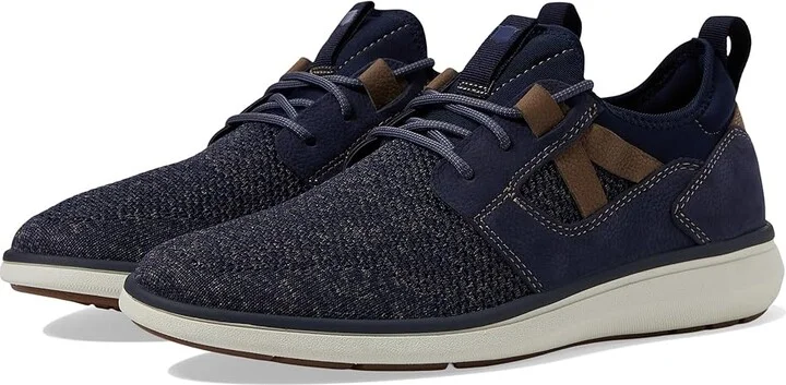 Florsheim Venture Knit Plain Toe Sneaker Men's Shoes Navy : 7 M (D), Textile/Leather