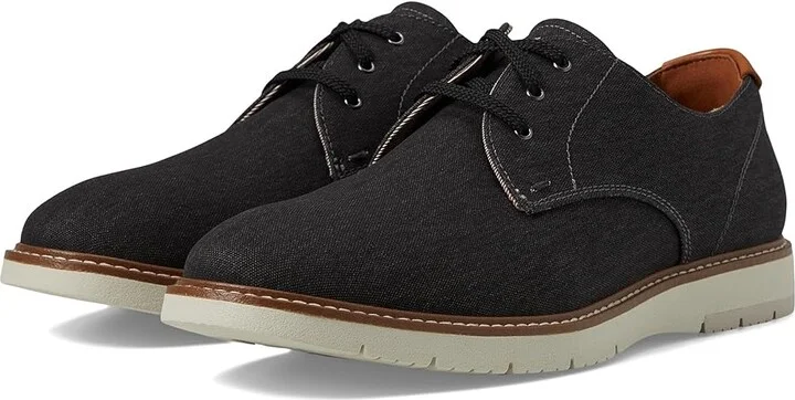 Florsheim Vibe Canvas Plain Toe Oxford Men's Shoes Black : 11 M (D), Canvas/Rubber