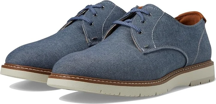 Florsheim Vibe Canvas Plain Toe Oxford Men's Shoes Blue : 11.5 M (D), Canvas/Rubber