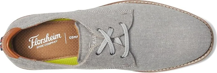 Florsheim Vibe Canvas Plain Toe Oxford Men's Shoes Gray : 13 M (D), Canvas/Rubber - Image 2