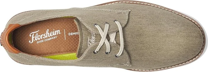 Florsheim Vibe Canvas Plain Toe Oxford Men's Shoes Taupe : 9 W (3E), Canvas/Rubber - Image 2