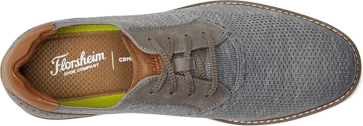 Florsheim Vibe Knit Plain Toe Oxford Men's Shoes Gray : 7 W (3E), EVA/Leather/Mesh - Image 2