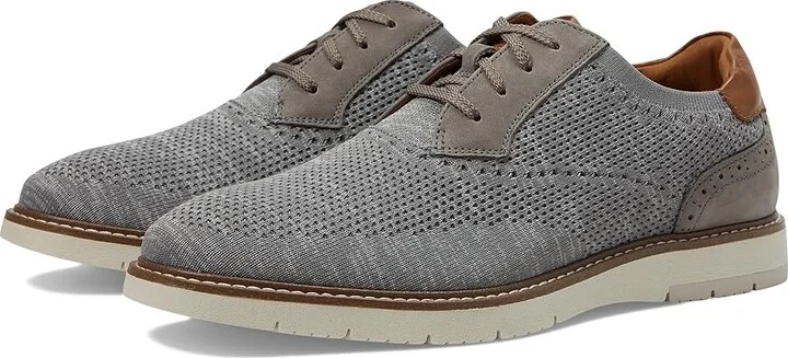 Florsheim Vibe Knit Plain Toe Oxford Men's Shoes Gray : 7 W (3E), EVA/Leather/Mesh
