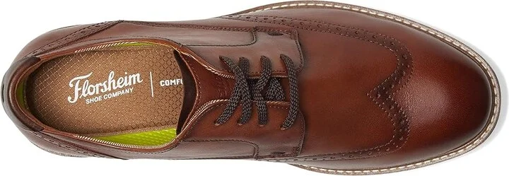 Florsheim Vibe Wing Tip Oxford Men's Shoes Cognac 1 : 8 M (D), Nubuck/Rubber - Image 2
