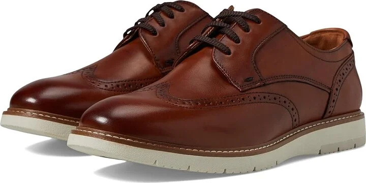 Florsheim Vibe Wing Tip Oxford Men's Shoes Cognac 2 : 7.5 M (D), Leather