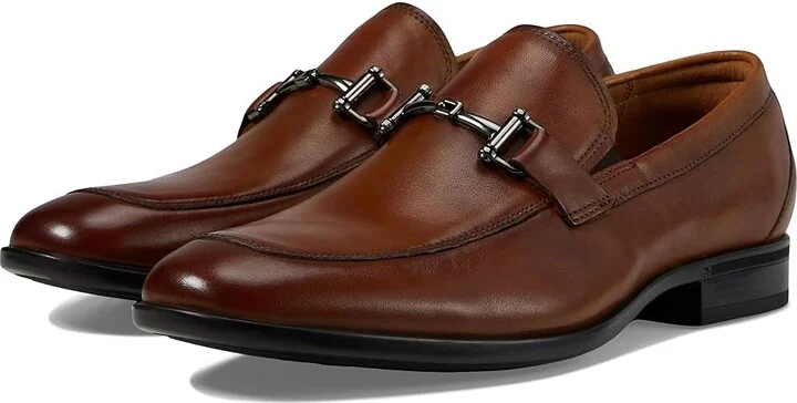 Florsheim Zaffiro Moc Toe Bit Loafers Men's Lace Up Wing Tip Shoes Cognac : 7.5 W (3E), Leather