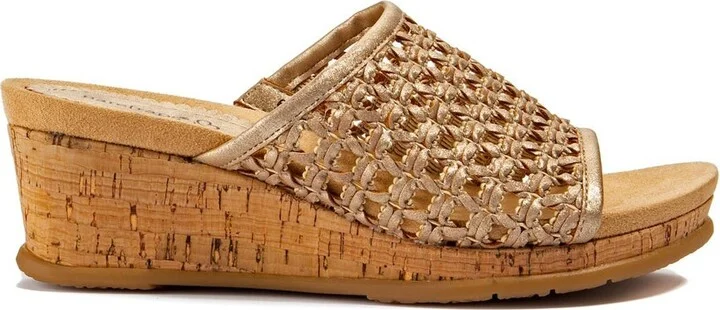 Flossy Woven Wedge Sandal - Image 2