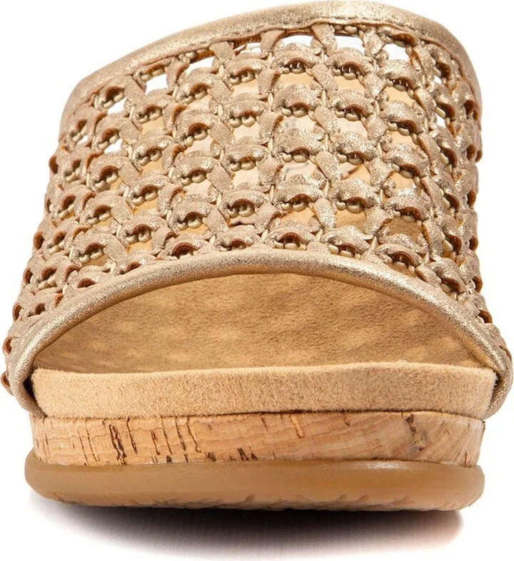 Flossy Woven Wedge Sandal - Image 6