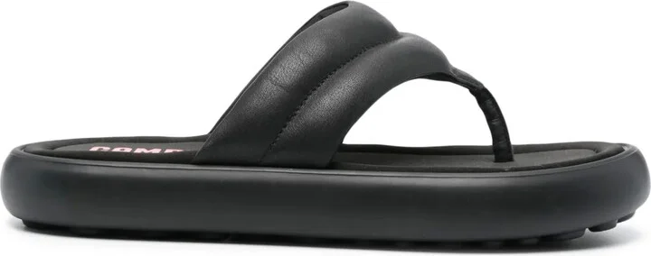 Flota faux-leather flip-flops
