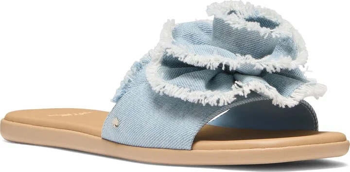 Flourish Denim Slide Sandal