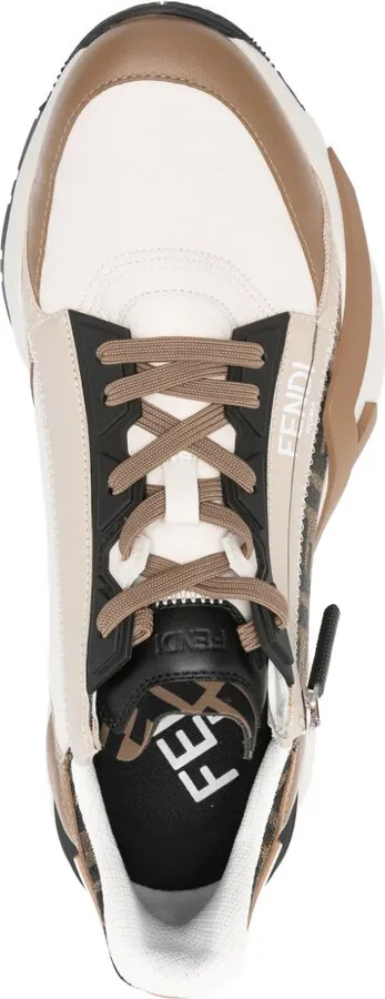 Flow Leather Zip Sneakers - Image 4