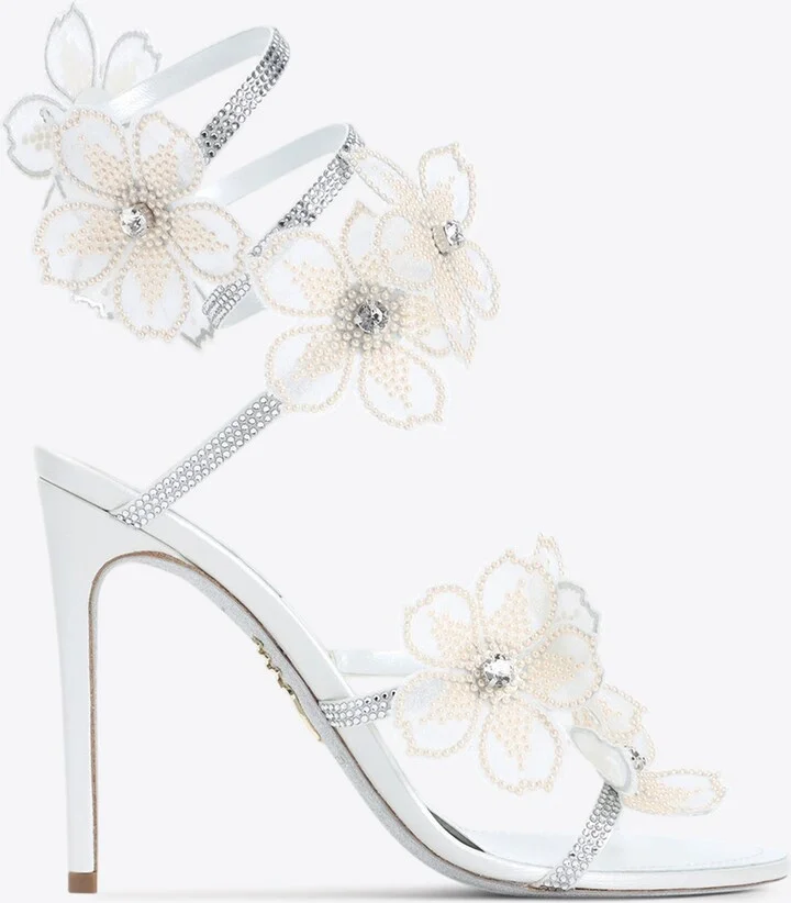 Flower 105 Leather Sandals