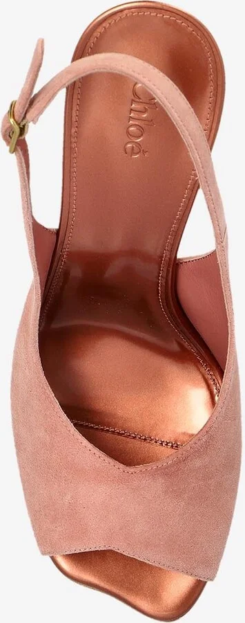 Flower 95 Slingback Suede Sandals - Image 3