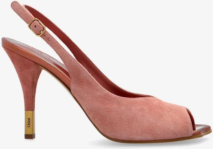 Flower 95 Slingback Suede Sandals