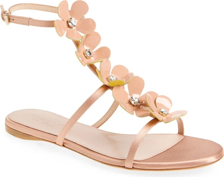 Flower Ankle Strap Sandal